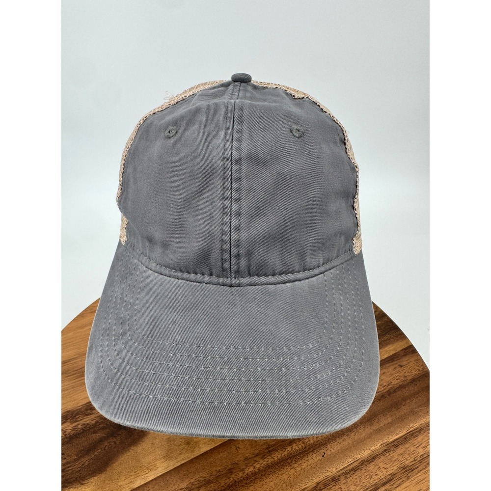 Mens Gray Trucker Hat Tan Mesh Back‎ Adjustable Baseball Cap Casual Outdoor